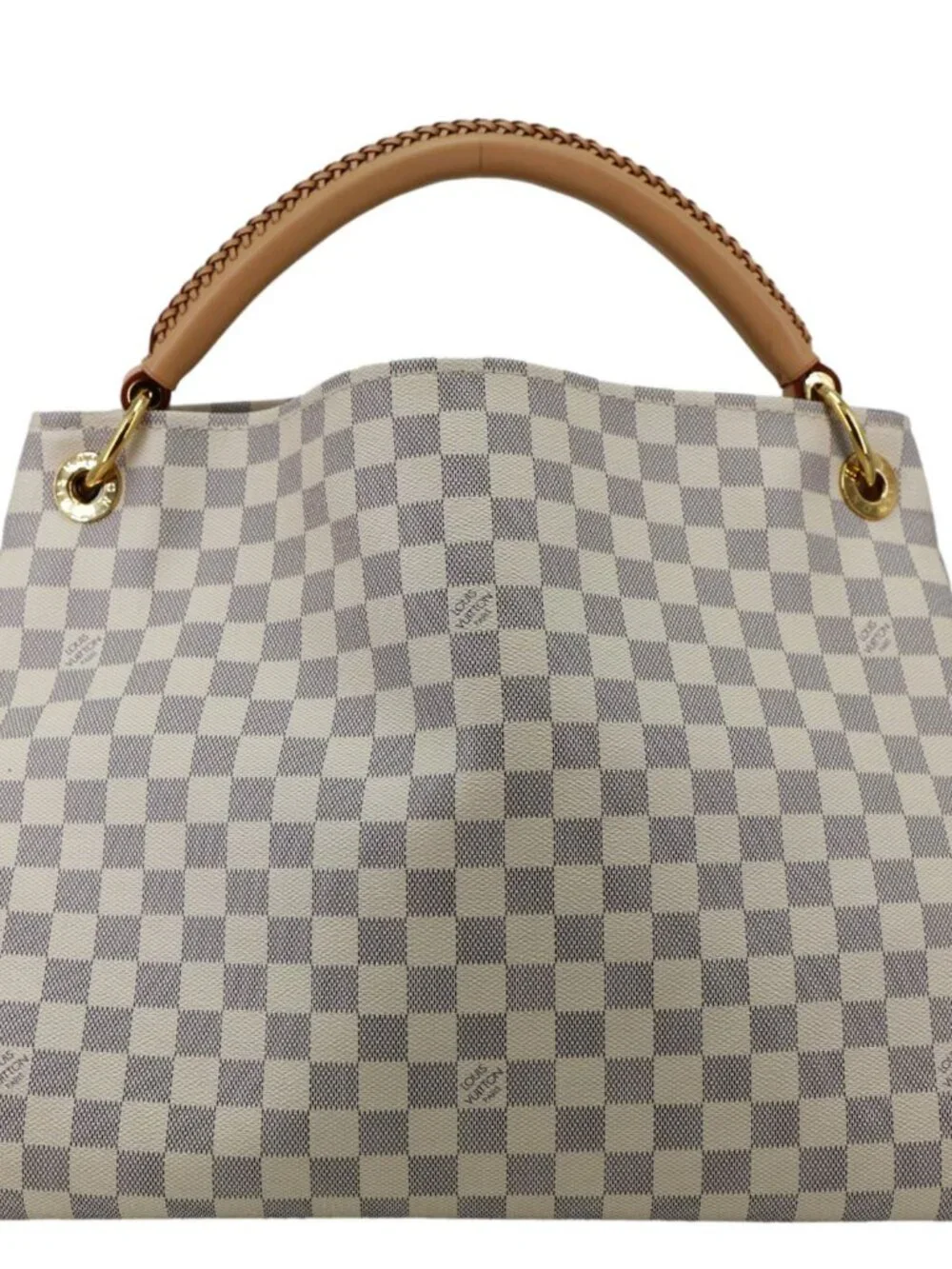 Louis Vuitton Artsy MM Damier Azur Hobo Bag White